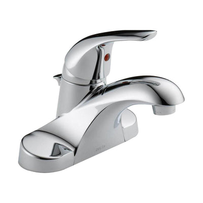 Foundations 4 in. Centerset Single-Handle Bathroom Faucet in Chrome - Super Arbor