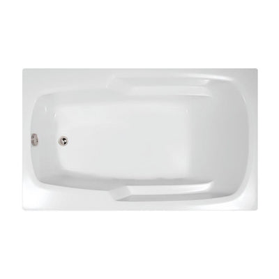 Studio 60 in. Acrylic Rectangular Drop-in Non-Whirlpool Bathtub in White - Super Arbor