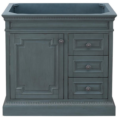 Cailla 48 in. W x 21.50 in. D Bath Vanity Cabinet Only in Distressed Blue Fog - Super Arbor