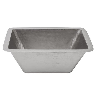 Dual Mount Hammered Copper 17 in. Single Bowl Kitchen/Bar Sink with 3.5 in. Drain Opening in Nickel - Super Arbor