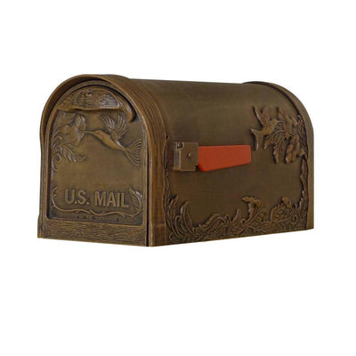 Hummingbird Copper Post Mount Mailbox - Super Arbor