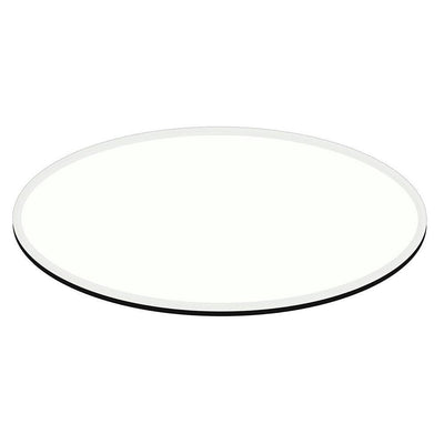 24 in. x 48 in. Clear E-Oval (Elliptical) 1/2 in. Thick Glass Table Top 1 in. Beveled Tempered Glass - Super Arbor