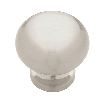 Grace 1-1/8 in. (28mm) Satin Nickel Round Cabinet Knob - Super Arbor