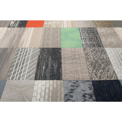Versatile Assorted Pattern Commercial Peel and Stick 12 in. x 36 in. Carpet Tile Planks (10 Tiles/Case) - Super Arbor