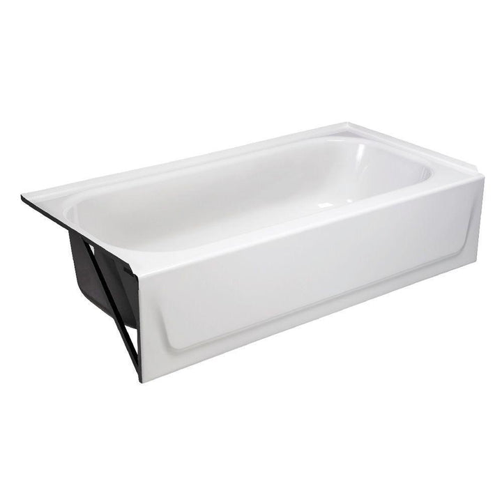 Aloha 60 in. Left Drain Rectangular Alcove Soaking Bathtub in White - Super Arbor