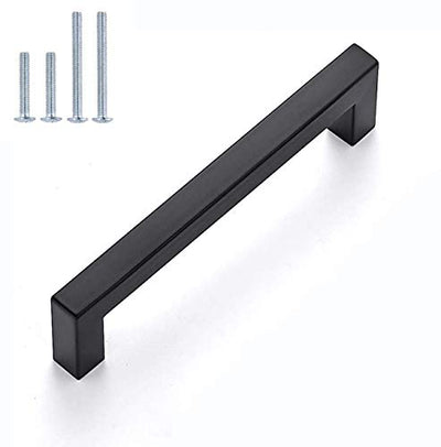 15 Pack goldenwarm Kitchen Cabinet Handles Black Pulls for Cabinets - HDJ12BK Contemporary Cabinet Handle Pull Cabinet Door Handle Square Bar Pull Stainless Steel, 3in Hole Centers -  Free Delivery