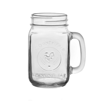 County Fair 12-Piece Clear Glass Drinking Jar Set - Super Arbor