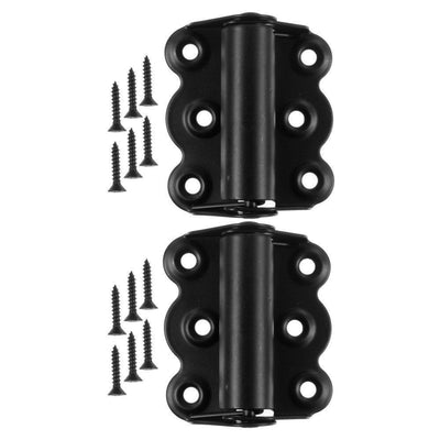 2-3/4 in. Black Self-Closing Hinge Set (1-Pair) - Super Arbor