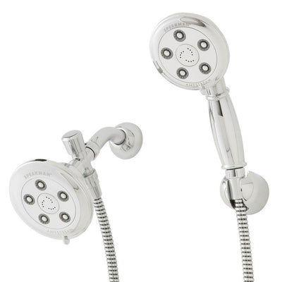 3-spray 4.5 in. High PressureDual Shower Head and Handheld Shower Head in Polished Chrome - Super Arbor