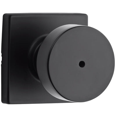 Pismo Square Matte Black Bed/Bath Door Knob - Super Arbor