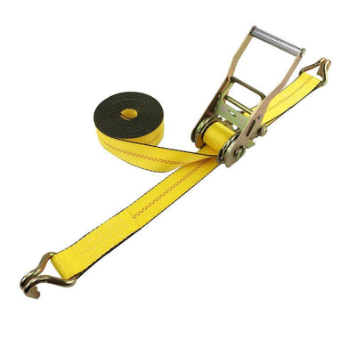 2 in. x 27 ft. 10,000 lbs. Self Tensioning Ratchet Strap with Double "J" Hooks - Super Arbor