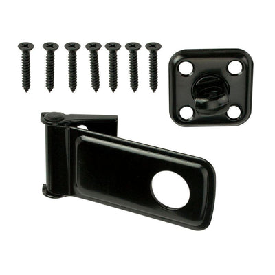 3-1/2 in. Black Rotating Post Safety Hasp - Super Arbor