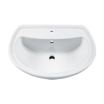 American Standard Cadet 6 in. Pedestal Sink Basin with Center Hole Only in White - Super Arbor