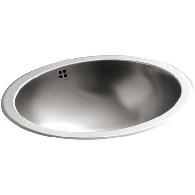 KOHLER Bachata Undermount Stainless Steel Bathroom Sink in Stainless Steel with Luster - Super Arbor