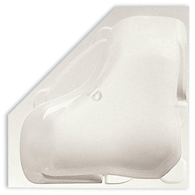 Preakness 60 in. Acrylic Center Drain Corner Drop-In Soaking Bathtub in Biscuit - Super Arbor