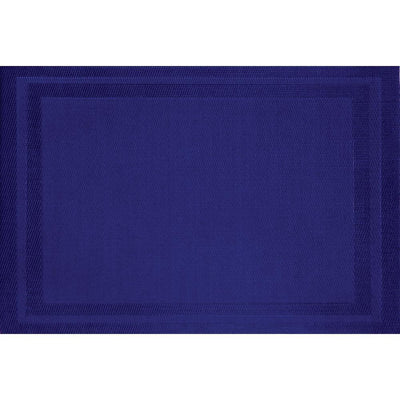 Cobalt Blue Basket Weave Placemat (Set of 8) - Super Arbor