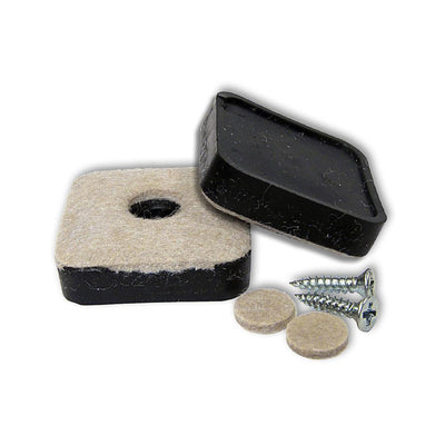 1-3/8 in. x 1-3/8 in. Screw-on Felt Pads (4-Pack) - Super Arbor