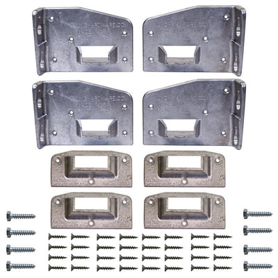 Cast Aluminum Bed Hardware Kit for Standard Wood Bed Frame (1-Pack) - Super Arbor