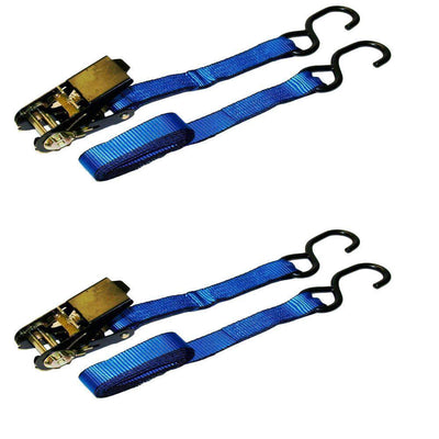 15 ft. x 1 in. 1500 lbs. Ratchet Tie-Down Strap (2-Pack) - Super Arbor