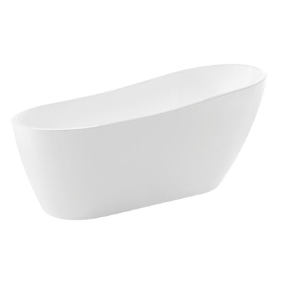 Trend 5.58 ft. Acrylic Flatbottom Non-Whirlpool Bathtub in White - Super Arbor