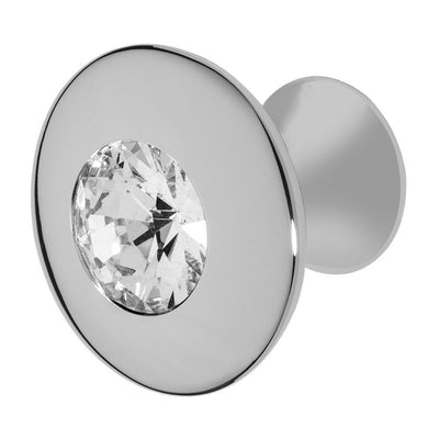 Felicia 1-1/4 in. Chrome with Clear Crystal Cabinet Knob - Super Arbor