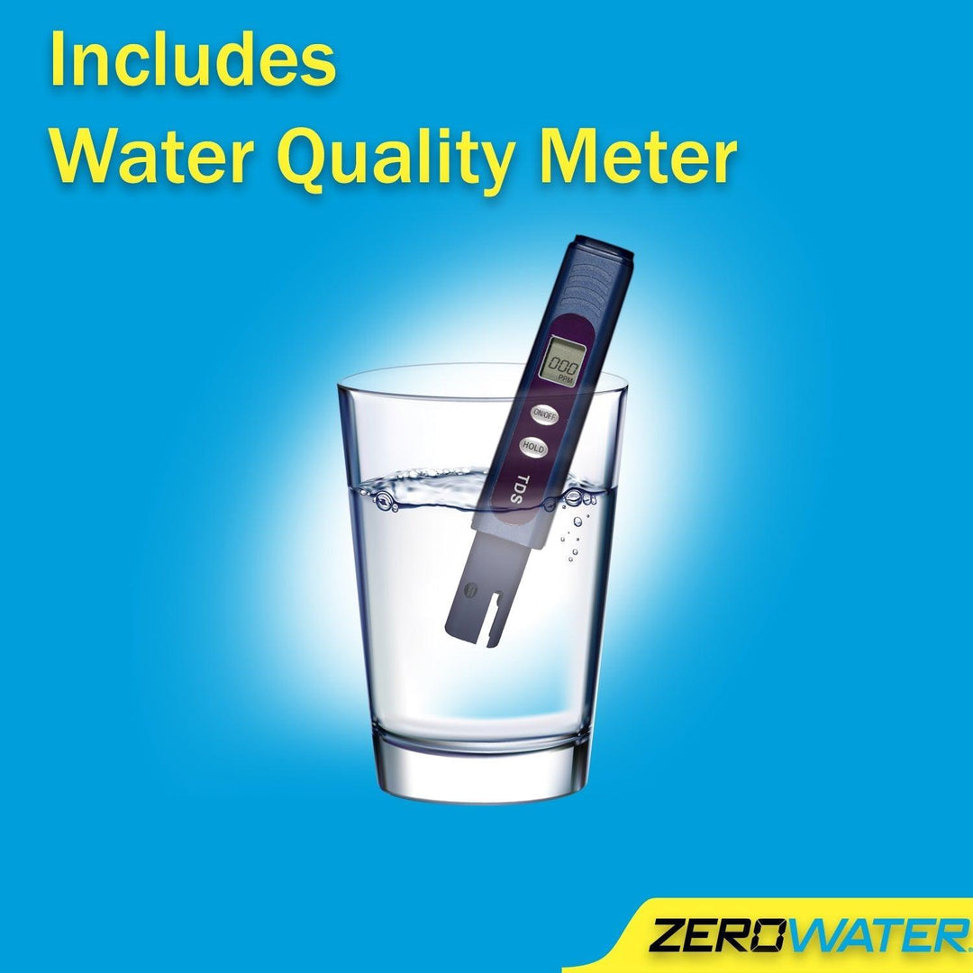 ZeroWater 40 Cup Ready-Pour Glass Dispenser with Water Quality Meter   Super Arbor