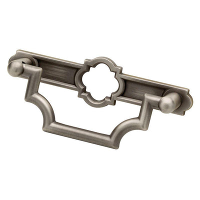 Emblem 3 in. (76mm) Center-to-Center Heirloom Silver Bail Drawer Pull