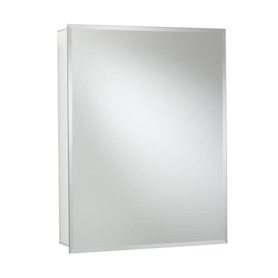 24 in. W x 30 in. H x 5-1/4 in. D Frameless Aluminum Recessed or Surface-Mount Medicine Cabinet with Easy Hang System - Super Arbor