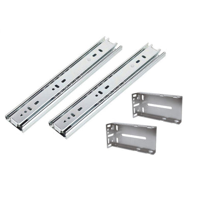 14 in. Full Extension Ball Bearing Side Mount Drawer Slide Set with Rear Bracket (4-Pair) - Super Arbor