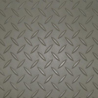 Diamond Deck 7.5 ft. x 10 ft. Pewter Textured PVC Floor Mat - Super Arbor