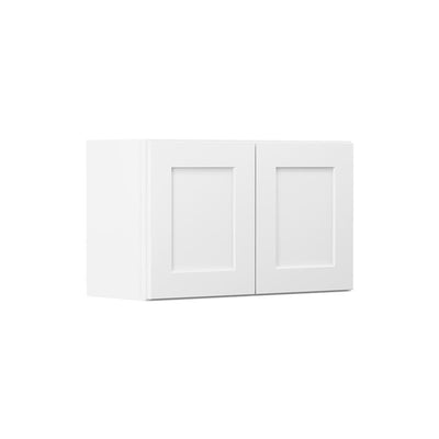 Shaker Ready To Assemble 30 in. W x 18 in. H x 12 in. D Plywood Wall Kitchen Cabinet in Denver White Painted Finish