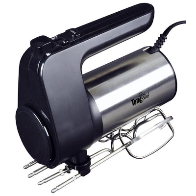 250-Watt 6-Speed Black/Silver Hand Mixer with Turbo Boost - Super Arbor