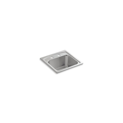 Toccata Drop-In Stainless Steel 15 in. 2-Hole Single Bowl Kitchen Sink - Super Arbor