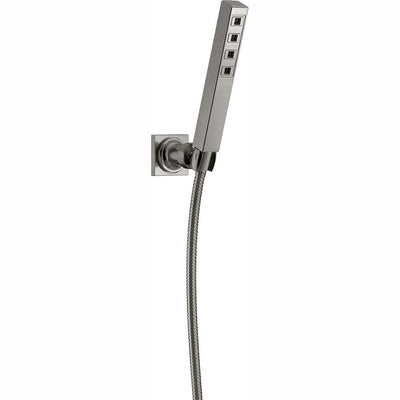 Ara 1-Spray 1.4 in. Single Wall Mount Handheld H2Okinetic Shower Head in Stainless - Super Arbor