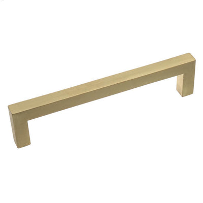 5 in. Center-to-Center Solid Square Slim Satin Nickel Cabinet Bar Pull (10-Pack) - Super Arbor