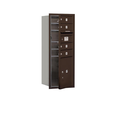 3700 Horizontal Series 4-Compartment with 1-Parcel Locker Recessed Mount Mailbox - Super Arbor