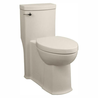 Boulevard Tall Height 1-Piece 1.28 GPF Single Flush Elongated Toilet in Linen, Seat Included - Super Arbor