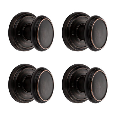 Prestige Carnaby Venetian Bronze Hall/Closet Door Knob (4-Pack) - Super Arbor