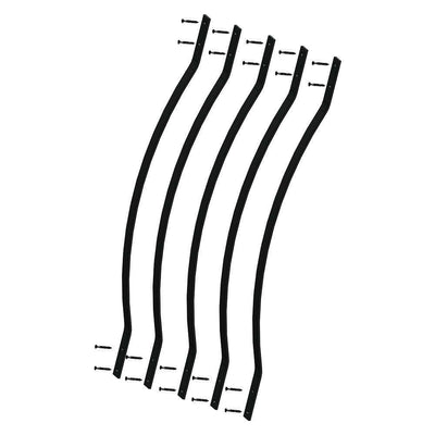 32-1/4 in. x 1 in. Black Aluminum Bow Deck Railing Baluster (5-Pack) - Super Arbor