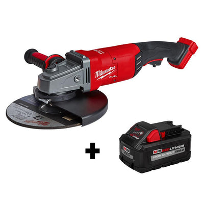 M18 FUEL 18-Volt Lithium-Ion Brushless Cordless 7/9 in. Angle Grinder W/ HIGH OUTPUT XC 8.0Ah Battery - Super Arbor
