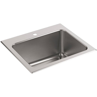 Ballad 22 in. x 25 in. Stainless Steel Single-Hole Utility Sink - Super Arbor