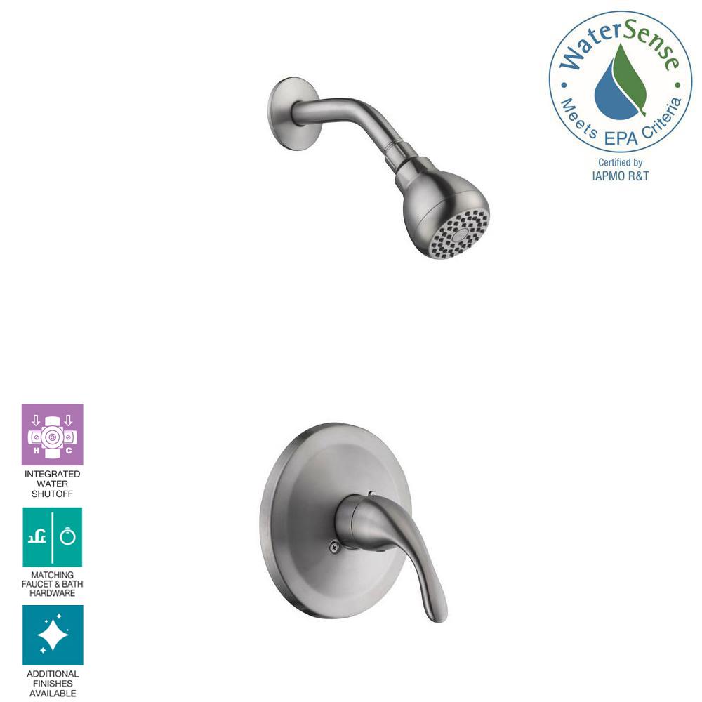 Glacier top Bay, Modern Single-Handle 1-Spray Tub and Shower Faucet in Brushed Nicke