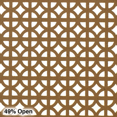 72 in. x 24 in. x 1/8 in. Unfinished Circle Decorative Perforated Paintable MDF Screening Panel Insert - Super Arbor