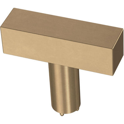 Square Bar 1-1/2 in. (32 mm) Champagne Bronze Cabinet Knob (12-Pack) - Super Arbor