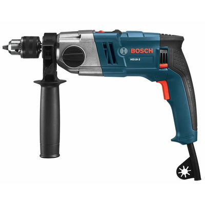 8.5 Amp Corded 1/2 in. 2-Speed Concrete/Masonry Variable Speed Hammer Drill with Auxiliary Handle and Depth Gauge