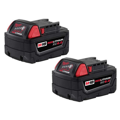 M18 18-Volt Lithium-Ion XC Extended Capacity Battery Pack 6.0Ah (2-Pack) - Super Arbor