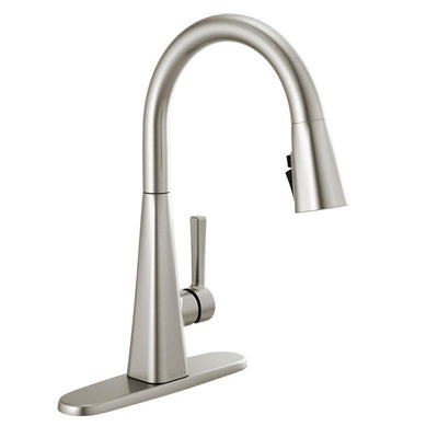 Lenta Single-Handle Pull-Down Sprayer Kitchen Faucet with ShieldSpray Technology SpotShield Stainless - Super Arbor