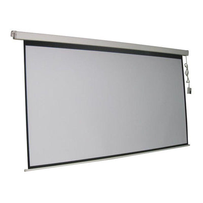 ProHT 84 in. Electric Projection Screen with White Frame - Super Arbor