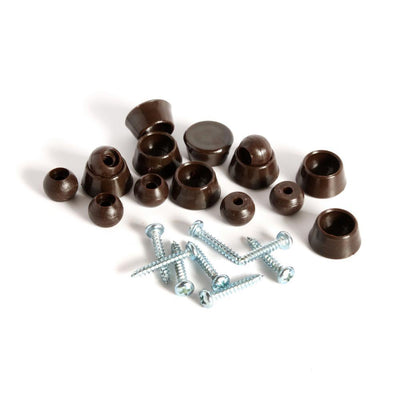 7/8 in. Chocolate Brown Swivel Floor Protector Sliders for Chair Feet/Furniture Legs (Set of 8) - Super Arbor