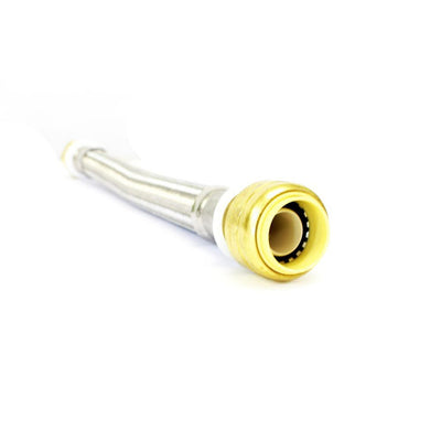 3/4 in. Push-to-Connect x 3/4 in. FIP x 12 in. Braided Stainless Steel Water Heater Connector - Super Arbor